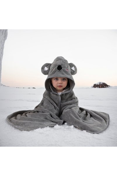 Choice1 GRAY Cartoon Baby Bath Towel Infant Soft Bathrobe Hooded Swaddle Towe...