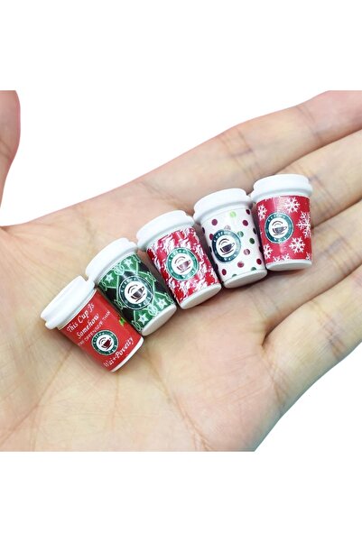 Choice 10pcs mix 10pcs Mini Resin Coffee Cups Miniatures, Doll Food Props Acc...