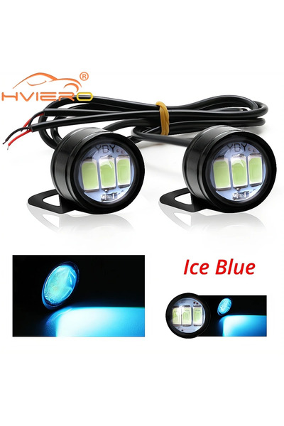 Choice 2pcs Ice Blue Car Eagle Eye Mirror Lights DRL Backup Bulbs Auto Motor ...