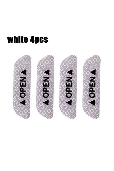 Choice white 4pcs 1/4PCS Car Door Reflective Sticker Safety Opening Warning R...