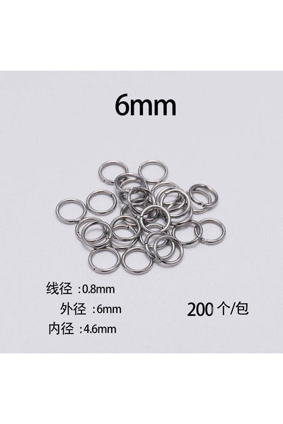 Choice 0.8 x 6mm 200pcs 30-200Pcs 3-25mm Stainless Steel Split Ring Open Sing...