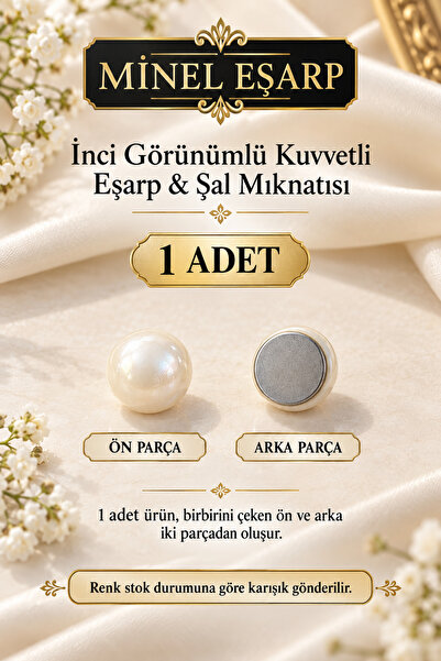 MODA Eşarp Şal Mıknatısı 1 çift – Renkli Manyetik Toka