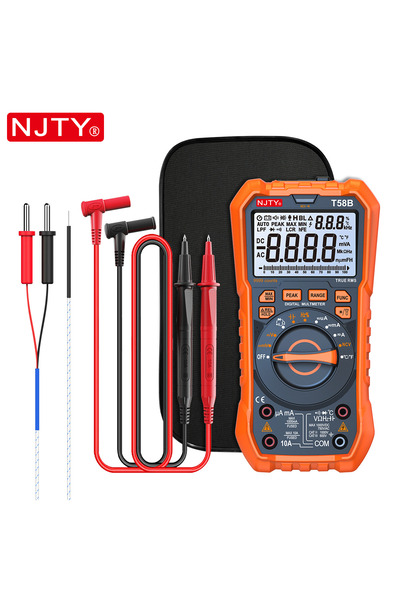 Choice مقياس متعدد رقمي برتقالي NJTY T58B T58C لقياس الحث، نطاق تلقائي، 9999 ...