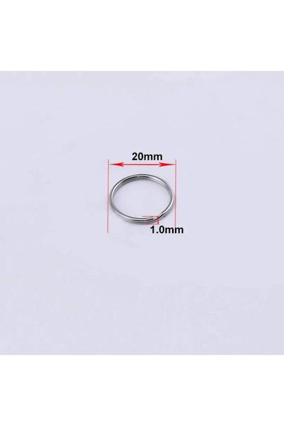 Choice7 20mm 50pcs 6/8/10/12/14/16/18/20mm Metal Double-Ring Keychain Connect...