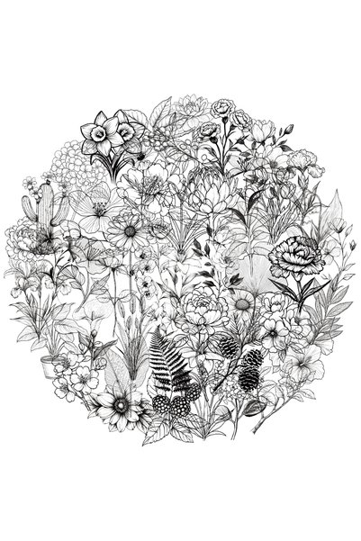 Choice 50PCS 50PCS Creative Black and White Ins Style Plant Stickers Decorati...