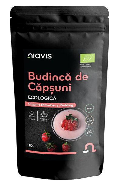 Niavis Budinca de Capsuni fara Gluten Ecologica/Bio 100g