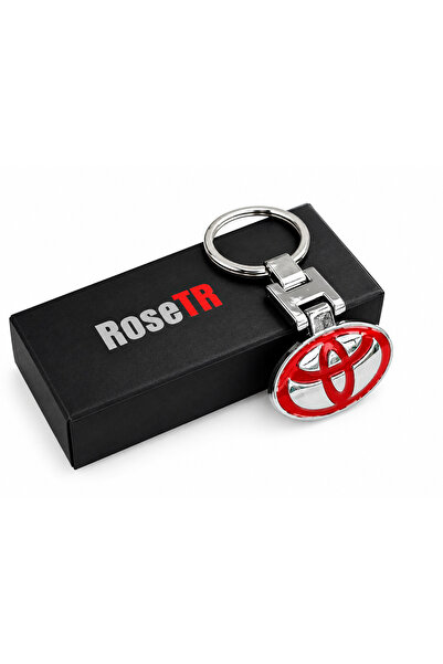 RoseTR Κόκκινο μεταλλικό μπρελόκ Toyota με λογότυπο Toyota, αξεσουάρ Auris Ya...