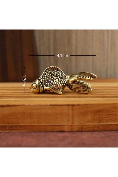 choice2 Mum Brass Goldfish Statue Ancient Lifelike Goldfish Figurines Elegant...