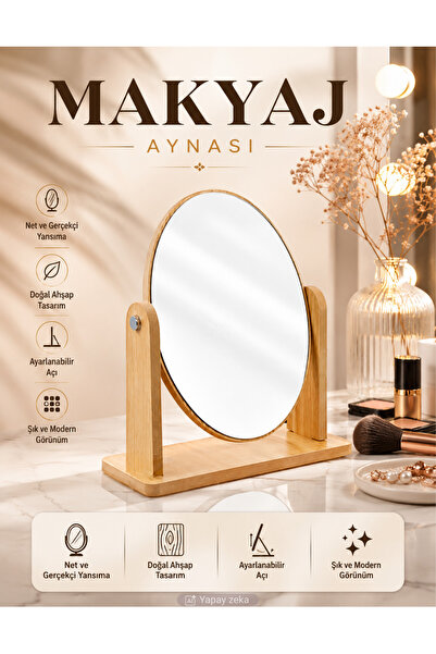 Unichrome El Aynası Masa Aynası Makyaj Aynası Ayarlanabilir Yuvarlak Makeup M...