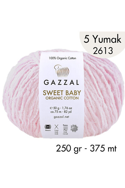 Gazzal Sweet Baby Organic Cotton 2613 - 5 Yumak 250 gr