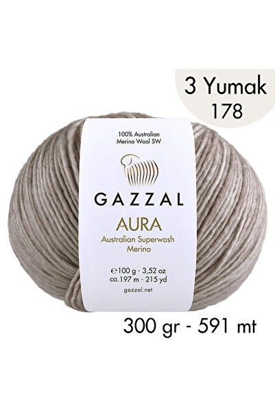 Gazzal Aura 178 - 3 Yumak 300 gr