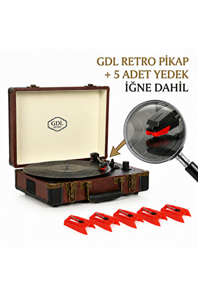 GDL Retro Çanta Pikap T317b Kahverengi + 5 Adet Universal Pikap İğnesi