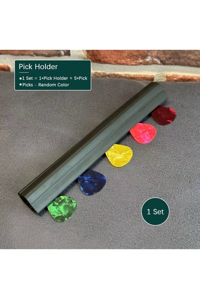 Choice1 Black Microphone Stand Pick Holder - Guitar Picks Clamp / Clip With 5...