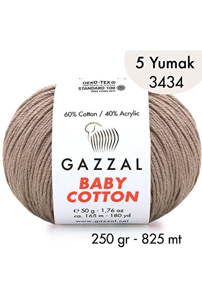 Gazzal Baby Cotton 3434-Yazlık Projeler İçin Hafif ve Konforlu Pamuk İplik - ...