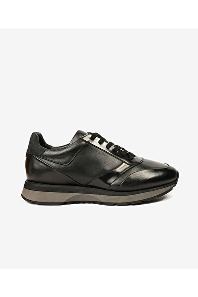 Greyder Erkek Siyah Hakiki Deri Sneaker Ayakkabı 4K1SA64638