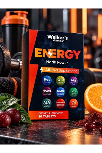 Walker's Vitamins Energy Nadh Power 30 Tablet - NADH, NMN, Q10 & Magnezyum