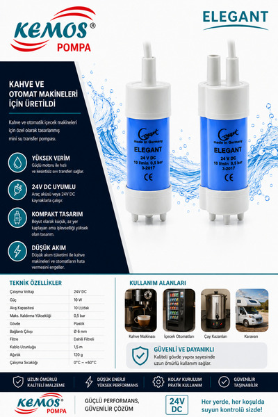 24 Volt Kahve Makinesi Pompası