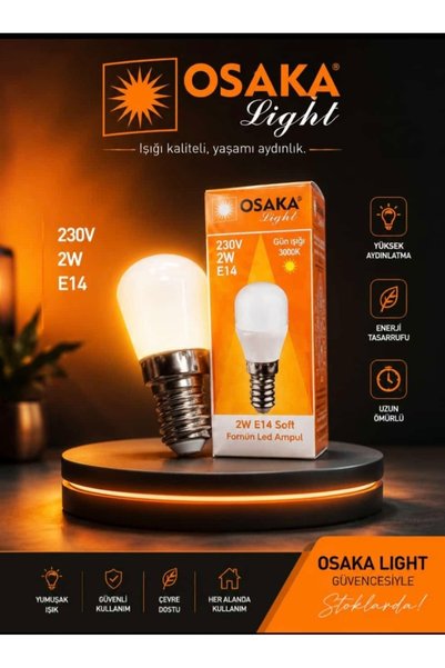 Osaka Light 2w Led Ampul E14 Duylu Soft 3000k Gün Işığı 140 Lümen E Enerji Sı...