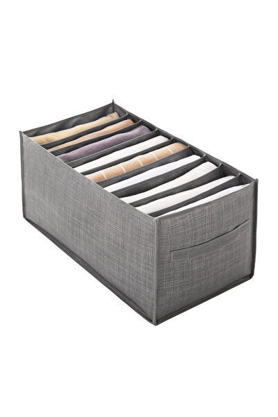 Choice GRAY 9-Panel Pants Clothing Storage Box Jeans Compartment Sorting Bag ...