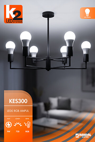 Genel Markalar KES300 9W RGB KUMANDALI AMPUL BEYAZ