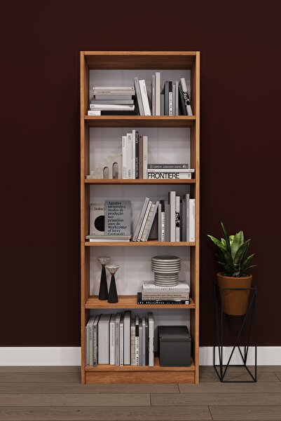 asratrend Lüks 5 Raflı Ev Ofis Kitaplık %100 MDF Modern Dekoratif Kütüphane K...
