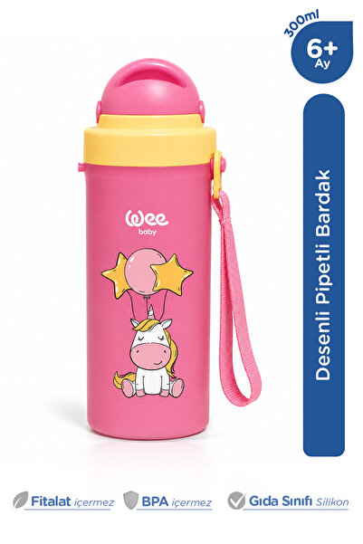 Wee Baby Pipetli Bardak 300 ml 6+ ay Pembe