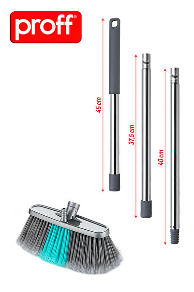 Proff Stainless Steel Handle Auto Washing Brush Non-Scratch Soft Bristle Long Handle Car Brush Set