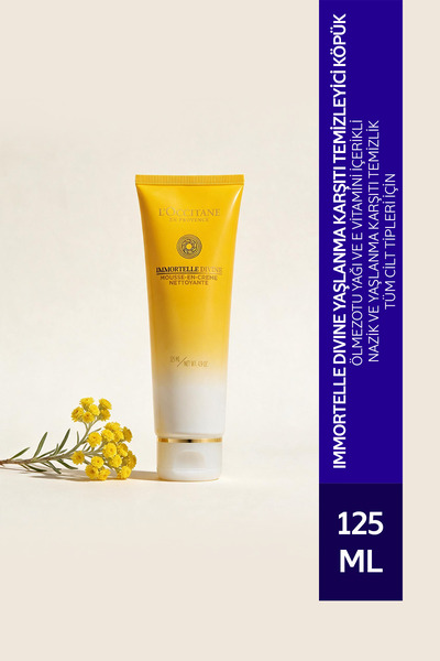 L'Occitane Immortelle Divine Yaşlanma Karşıtı Temizleyici Köpük, Ölmezotu Esa...
