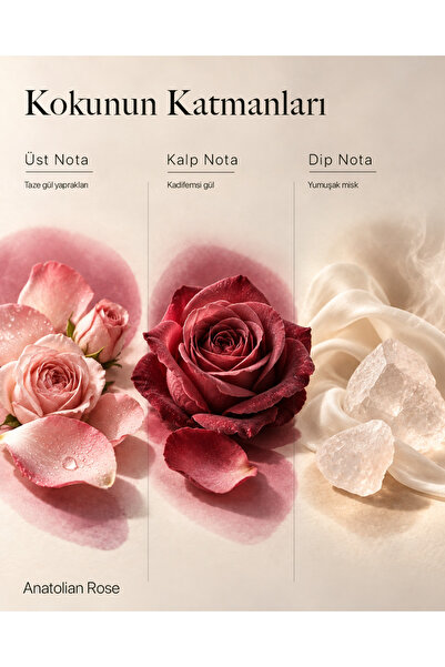 MOODÈRA Anatolian Rose Kokulu Mum, %10 Koku Esansı, Soya ve Parafin Mum Karışımı Kutulu
