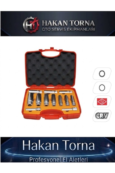Rico 1/2 Uzun 12 Köşe Yıldız Lokma Seti Takımı Mini Eğe Seti Takımı