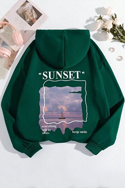 uyguntarz Unisex Sunset Printed Sweatshirt
