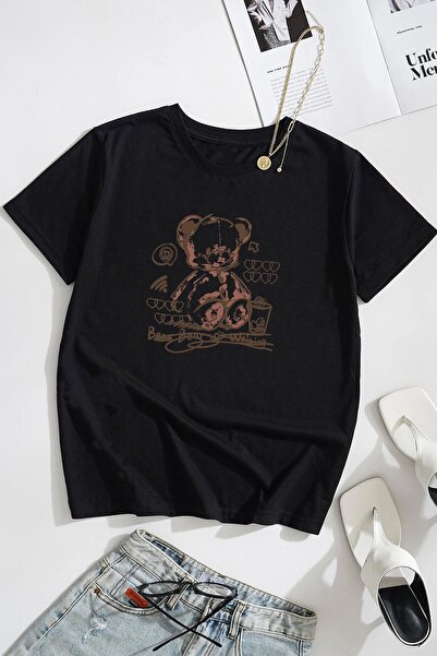 uyguntarz Unisex Bear Bear Printed Design Tshirt