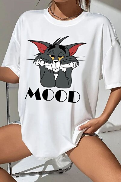uyguntarz Unisex Mood Baskılı Oversize Tshirt