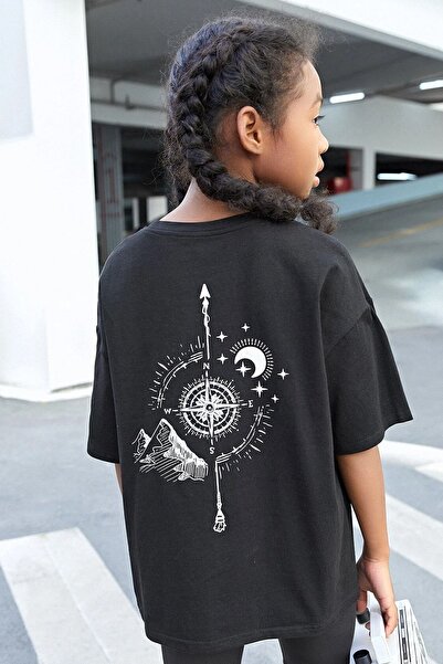 uyguntarz Children's Compass Printed Cotton Tshirt