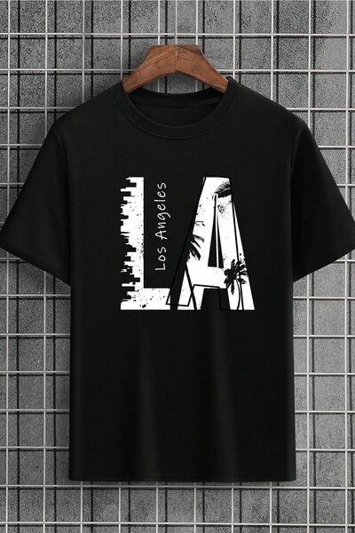 uyguntarz Unisex Los Angles Printed Design T-shirt