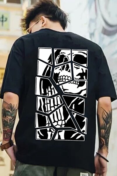 uyguntarz Unisex Skullcracked Printed T-shirt