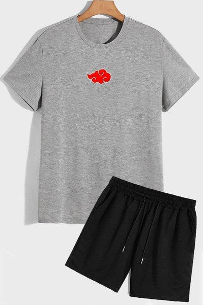 trendypassion Back Printed Shorts T-shirt Tracksuit Set