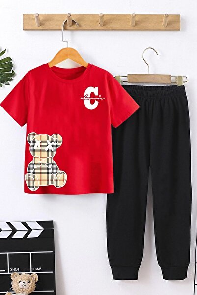 uyguntarz Children's Bear Bottom - Top Tracksuit Set