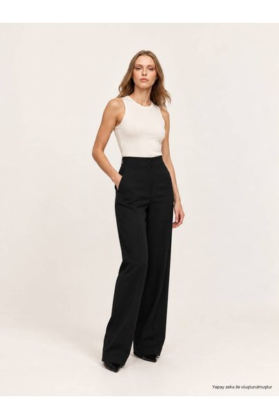 Serpirella Butik Women's Black Palazzo Pants