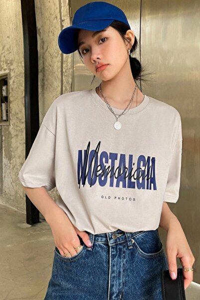 uyguntarz Unisex Nostalgia Printed Oversize T-shirt