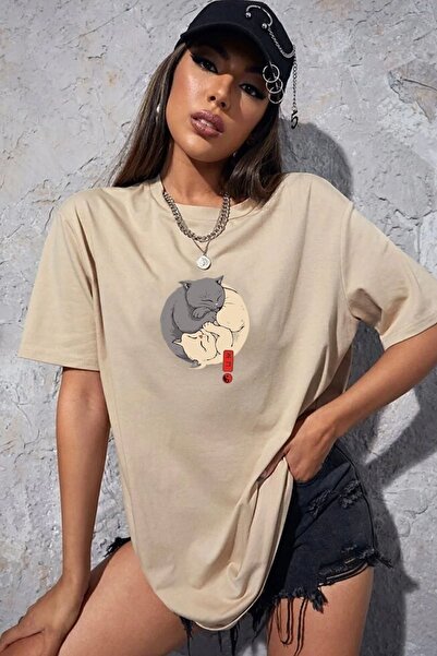 uyguntarz Unisex Cat Printed T-shirt