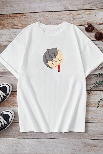 uyguntarz Unisex Cat Printed T-shirt