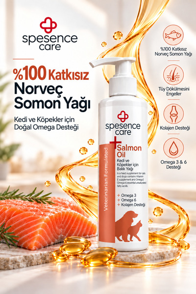 Kedi Ve Köpekler için Somon Yağı %100 doğal 250ml