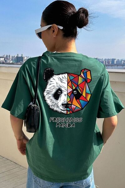 uyguntarz Unisex Panda Printed T-shirt