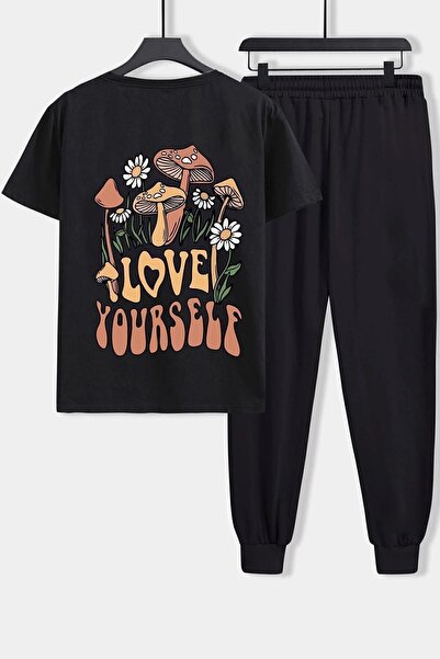 uyguntarz Σετ γυμναστικής 2 τεμαχίων Unisex Love Yourself Printed