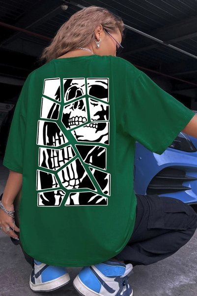 uyguntarz Tricou unisex cu imprimeu Skullcracked