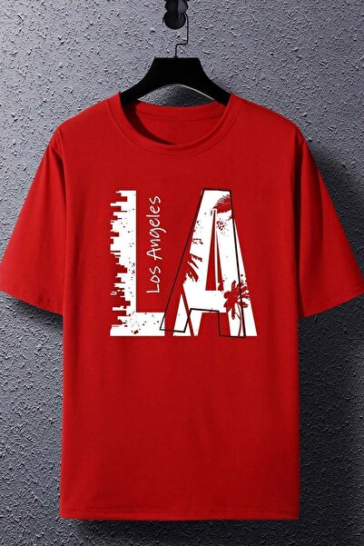 uyguntarz Unisex Los Angles Printed Design T-shirt