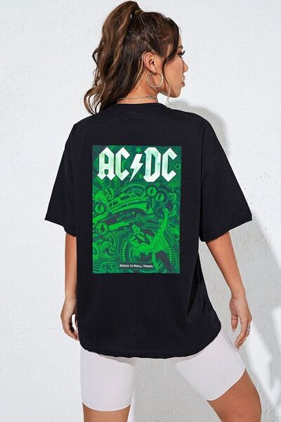 uyguntarz للجنسين ACDC تي شيرت مطبوع