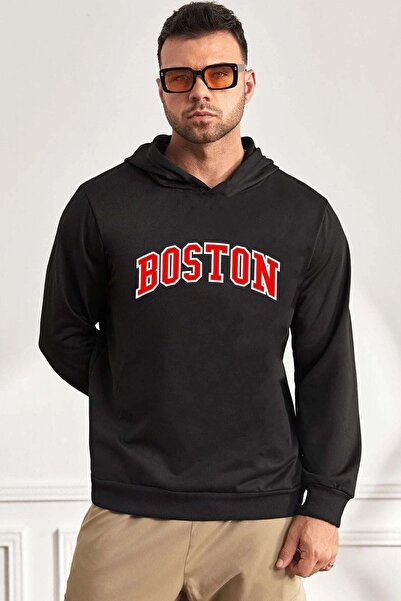 uyguntarz Unisex Boston Printed Sweatshirt