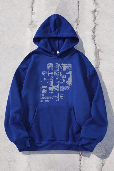uyguntarz Looking Printed Oversize Sweatshirt